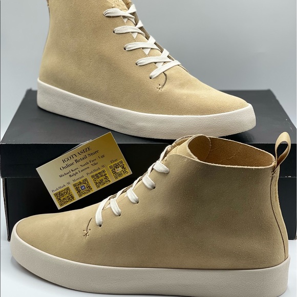 Rag & Bone RB Slim Mid Beige Suede Sneaker - Picture 8 of 12